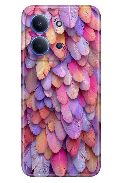 Cekuonline Xiaomi Redmi 15C Kılıf Kabile Şans Tüyü Temalı Desenli Darbe Emici...