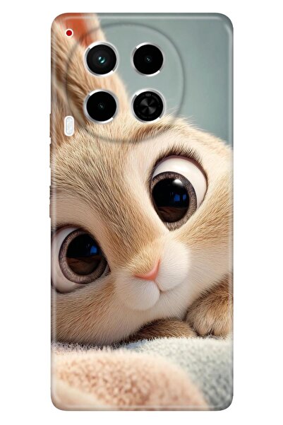 TECNO Camon 30 (CL6) Kılıf Minnoş Tavşan Temalı Desenli Darbe Emici Silikon