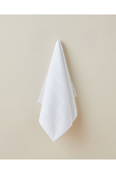 LC Waikiki Nevavm Sandy Stripe Cotton Face Towel 50X80 cm White