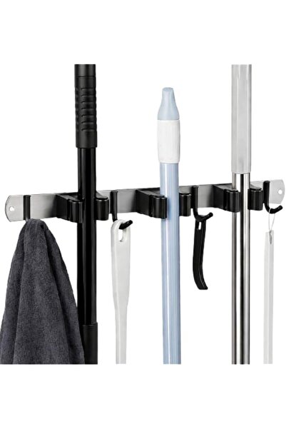 The Bros Adjustable broom hanger Heavy-Duty Stainless Steel Wall Mount Broom ...