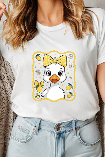 Sarah's Boutique Women's T-shirt – 100% cotton – Lemon Ducky