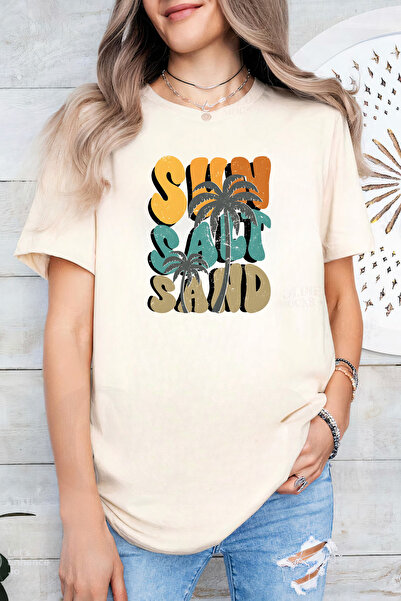 Sarah's Boutique Women's T-shirt – 100% cotton – Sun Salt