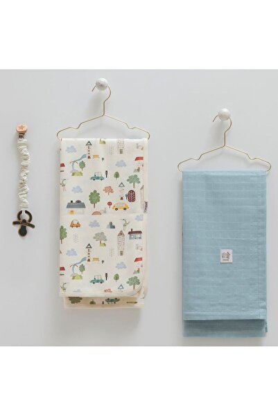 Caramell İncibaby 100% Cotton 1 Piece Muslin Blanket & 1 Piece Cotton Blanket...