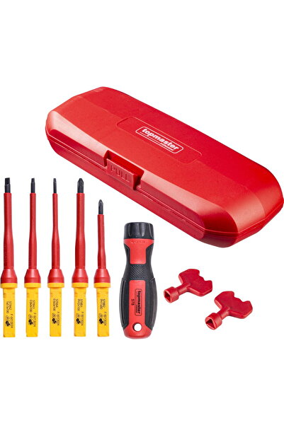 Top Master Pro Set of 8 insulated screwdrivers VDE 1000V with single handle TMP