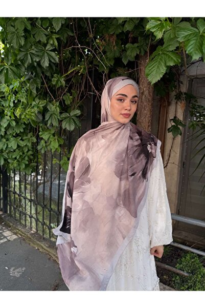 ARZU SEMA Semika Desen Vizon Bambu Crush Şal 75x185 cm