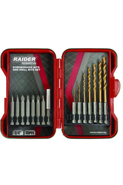 Raider Set biti si burghie pt. surubelnita 15pcs