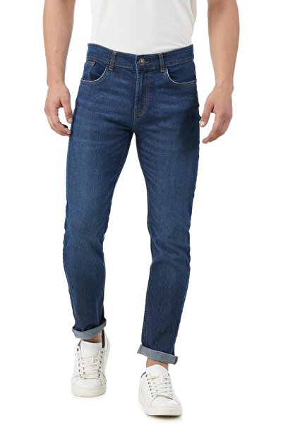 INKD Men's Regular Fit Stretch Jeans (Indigo Blue - Denim Divine, Size 32)