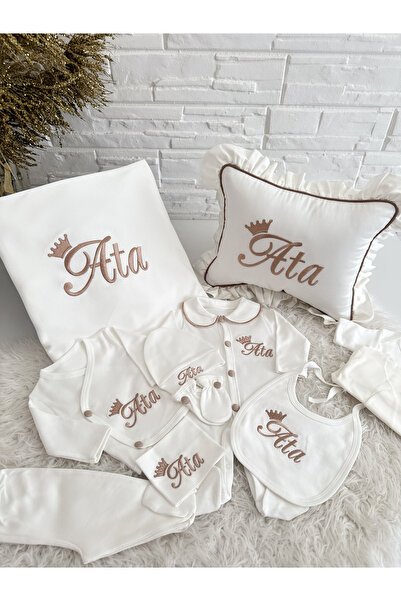 Kokoş Tokalar King Crown Embroidered Baby Boy Set