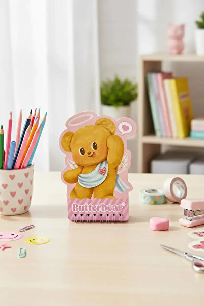 Miniso دفتر ملاحظات حلزوني من سلسلة باتربير المرخصة، ديكور للطاولة مقاس 13.7 سم