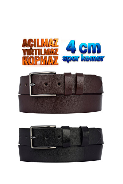GoDeri 100% Genuine Leather, Set of 2, 4 cm Single Layer, Non-Opening, Non-Te...