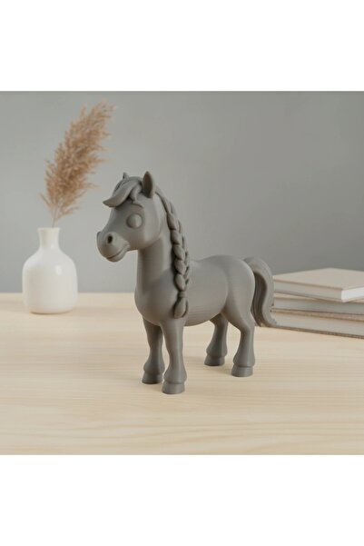 OEM Decorative Braided Mane Horse Figurine 7 cm