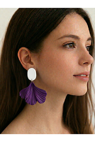 Fullment Ginko Leaf White - Lilac Women's Earrings – Modern Technology, Aesth...