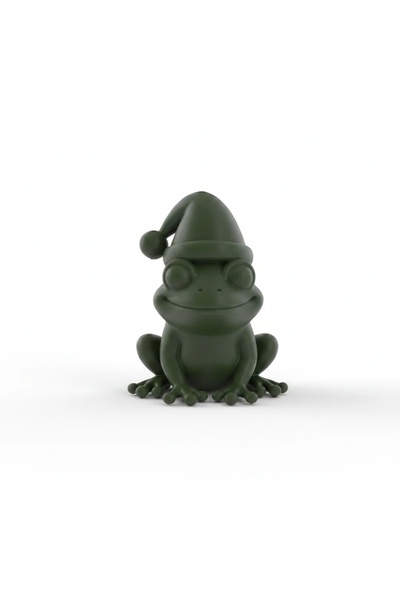 OEM Figurină Decorativă Broască cu Căciulă, 5 cm