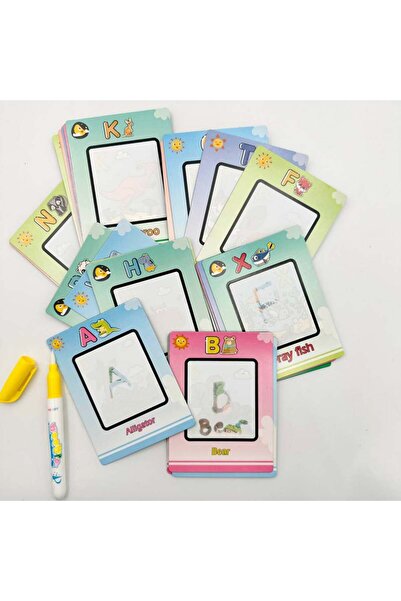 Puzzle كروت سحرية الحروف الانجليزية الرسم بالماء - كروت مغناطيسية 26 كرت