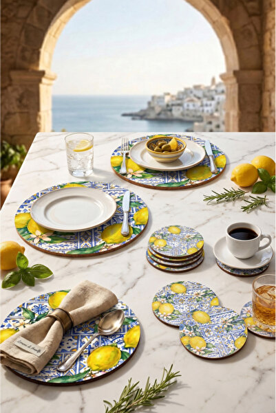 nesnelgift Seria Sicily, model Lemon, MDF de 3 mm, imprimare UV, suport decor...