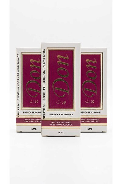 Rifas Don عطر ريفز دون رول أون من ريفاس دون برائحة فرنسية، 6 مل، عبوة من 3 قطع