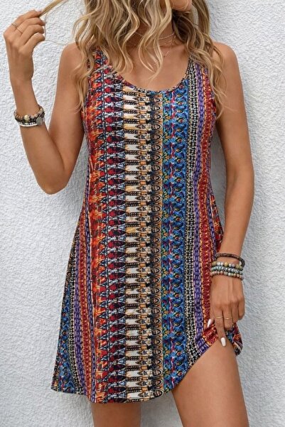 DRESSIFY WOMEN’S FASHION Γυναικείο φόρεμα με τιράντες και στρογγυλή λαιμόκοψη...