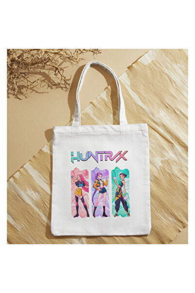ALPŞAN TİCARET Huntrix Anime Bag - Beige Bag for Girls with Rumi Mira Zoey Ch...