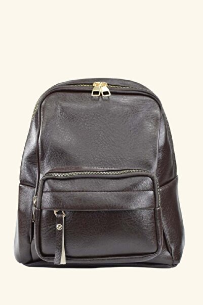 birizmoda Women's Soft Classa Leather Backpack - Bitter Brown