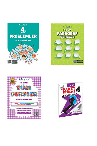Model Eğitim Yayınları BİLFEN 4. SINIF PROBLEMLER SB+PARAGRAF SB+TÜM DERSLER ...