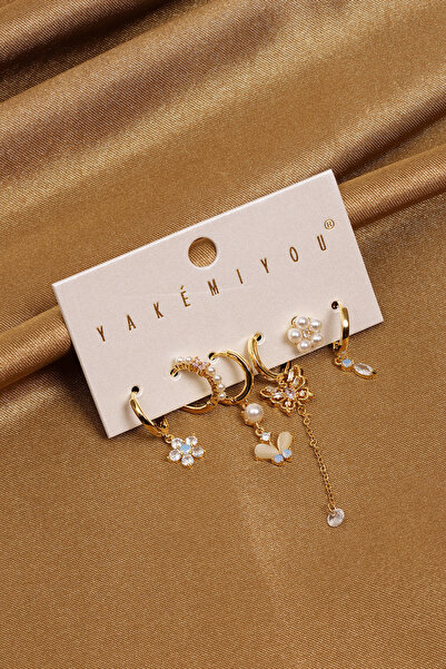 Süspüs Accessories Multiple Gold Color Yakemiyou Earrings