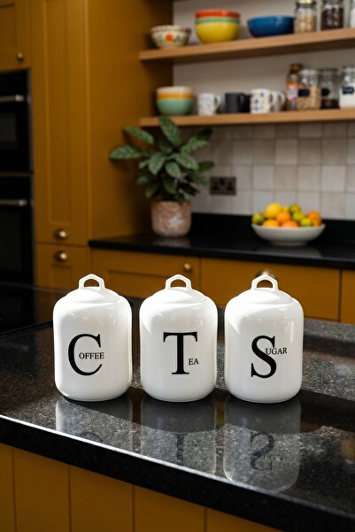 ACAR Corey 3-Piece Porcelain Jar Set - 930 ml