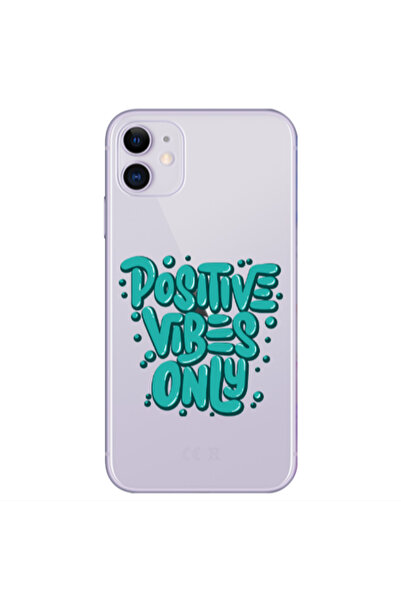 Other Apple iPhone 11 Positive Vibes Only Transparent Silicone TPU Θήκη
