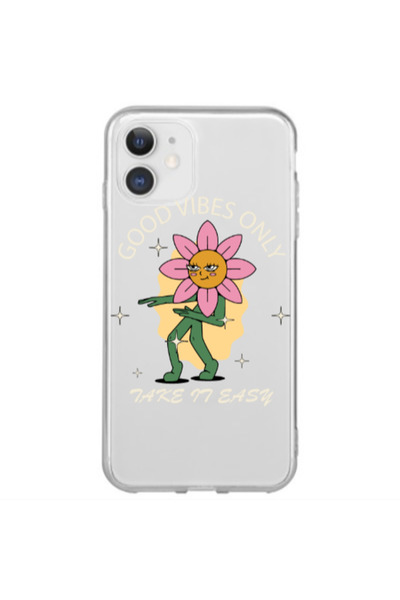 Other Apple iPhone 12 Mini Good Vibes Only Transparent Silicone TPU Θήκη