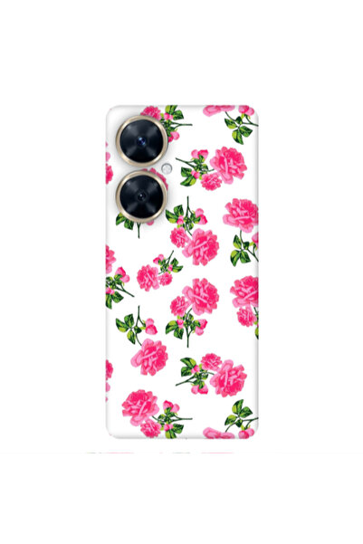 Other Huawei Nova 11i Roses White Transparent Silicone TPU Θήκη