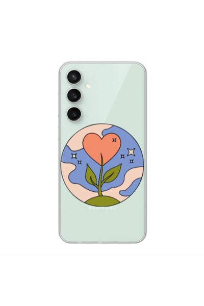 Other Samsung S24 Plus Hearted Flower Transparent Silicone TPU Θήκη