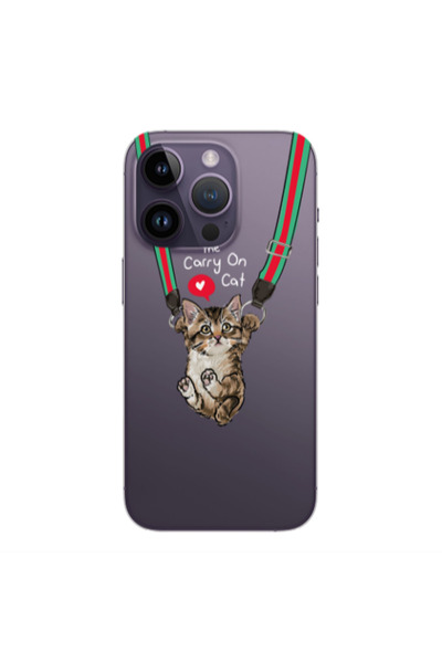 Other Apple iPhone 14 Pro Swinging cat Transparent Silicone TPU Θήκη
