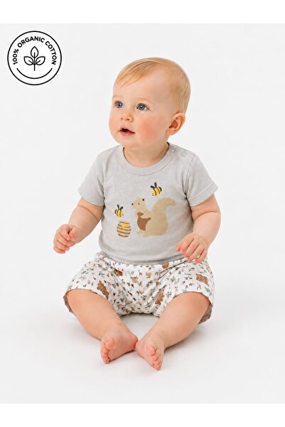 Panfilia 100% Organic Cotton Baby Boy Short Sleeve Pajama Set/ Top and Bottom...