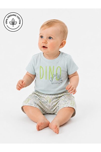 Panfilia 100% Organic Cotton Baby Boy Short Sleeve Pajama Set/ Top and Bottom...