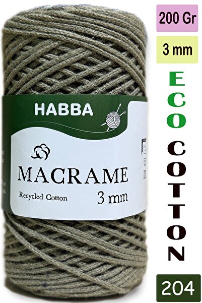 habba respect Habba 3 mm -Premium Cotton Cotton Macrame Cord-Cotton Chain Mac...