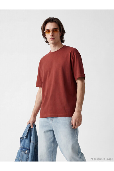 LC Waikiki Peak New Season 100% Cotton Boxy Fit Basic Thick T-Shirt