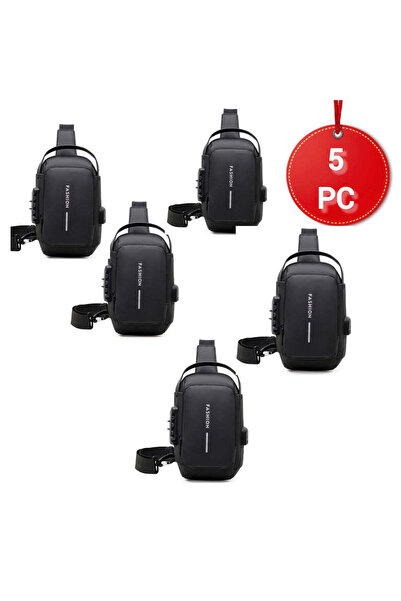 Generic 5-Piece Anti-Theft Sling Bag Set – Water-Resistant Sports Crossbody B...