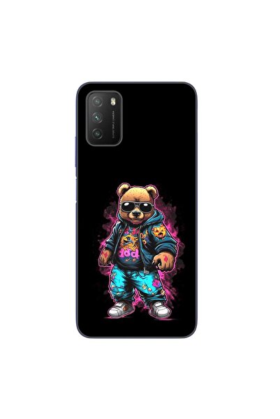 OEM Husa compatibila cu Xiaomi Poco M3 Silicon Gel Tpu Model Bear Cool Black