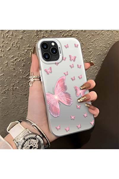 PATTERNOVA iPhone 11 Pro Max Uyumlu Nazarik Kelebek Desenli, Tam Kaplama Koru...