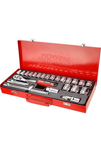 Extol Premium 24-piece socket wrench set, EXTOL PREMIUM, 8818365, 1/2", 10-32mm