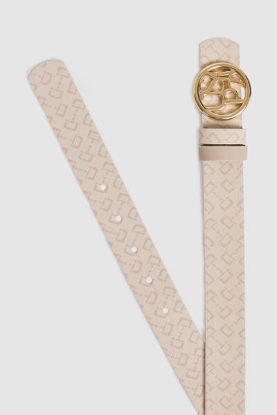 U.S. Polo Assn. حزام نسائي بيج ذو وجهين 50322623-VR011