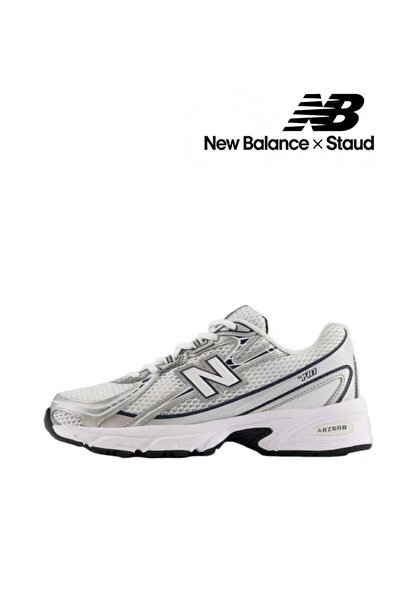 New Balance x Staud 740 Casual Athlesiure Sneakers White/Black/Silver For Men...