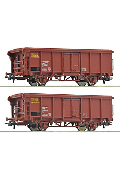 Roco Set de 2 vagoane gondolă cu acoperiș rulant FS - H0 6600082
