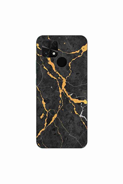 OEM Husa compatibila cu Xiaomi Poco C40 Silicon Gel Tpu Model Noir Gold Marble