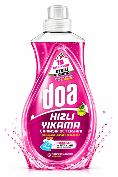 Doa Hızlı Yıkama Çamaşır Deterjanı Renkliler ve Siyahlar İçin 37 Yıkama