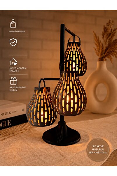 Tasarım Es.TriDim Aurora Dekoratif LED Mumluk (MUM DAHİL)