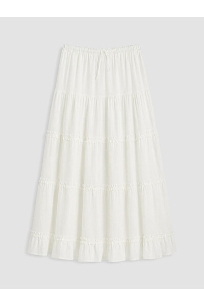 LC Waikiki Texx Store Quality Pleated Layered Skirt with Elastic Waistband, 1...