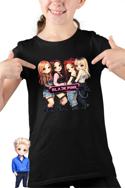 OEM Момичешка тениска с K-pop мърч на BlackPink за парти