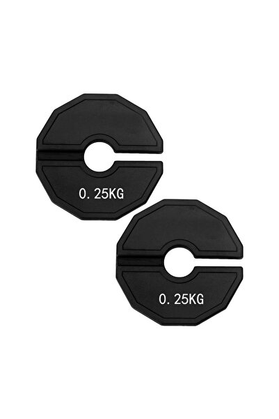 Choice1 2pcs 0.25kg Black 2pcs Bumper Plates Non-Slip Gym Micro Plates 0.25/0...