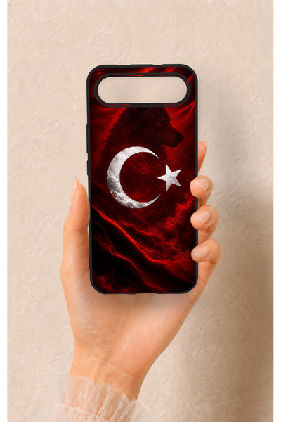 Vip Case Tcn Spark Slim Uyumlu Kurt Türk Bayrağı Desenli Silikon Kılıf