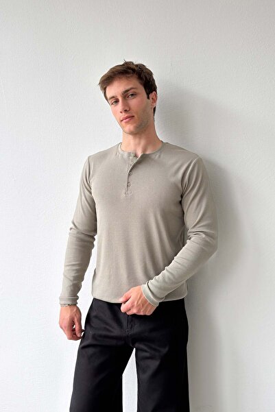 Flaw Wear Buttoned Long Sleeve T-Shirt